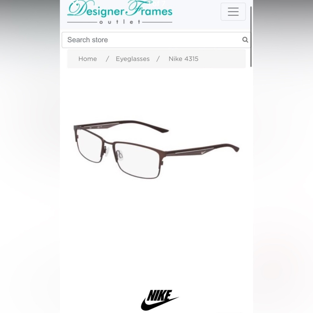 Nike Dark Brown Eyewear